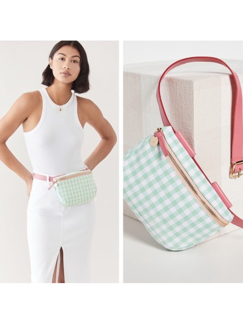 Clare V. Gingham Fanny Pack NEW